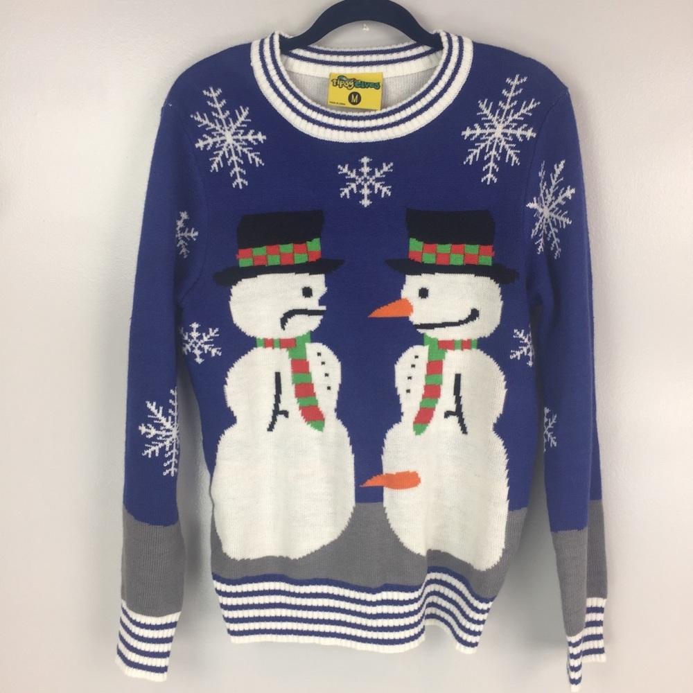 Naughty snowman ugly Christmas sweater